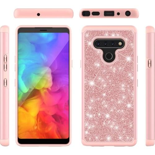 Shockproof Case for LG Stylo 6 Stylo6 6.8" Glitter Luxury Back Phone Shell Anti Fingerprints Screen Protective Fancy Cover
