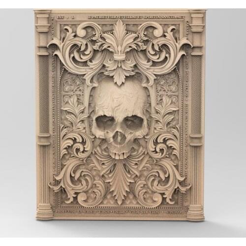 3d STL Model Skull 3d Relief for CNC Router Engraver Carving Machine Relief Artcam Aspire CNC files