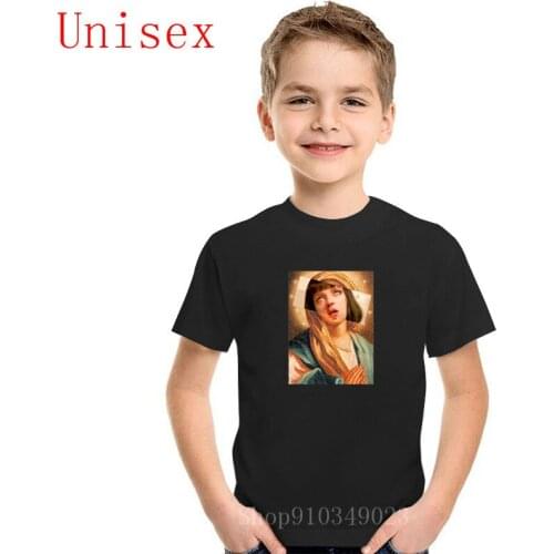 Most popular Design Pulp Fiction Virgin mia Printed children New Fashion O-Neck kid T Shirt Breathable boy clothes girl clothes