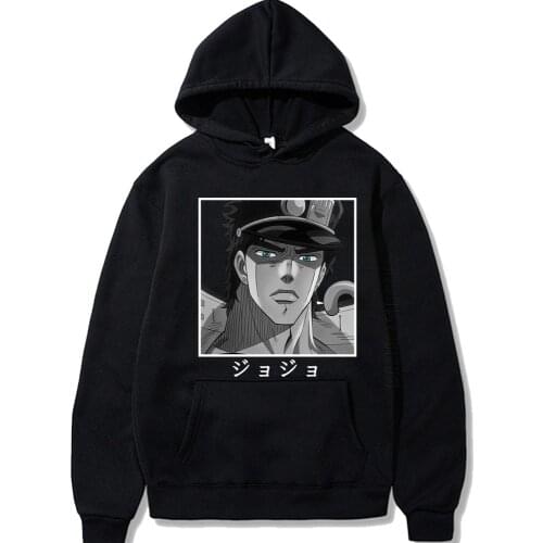 New Japanese Anime Jojo Bizarre Adventure Hoodies For Men Harajuku Pullover Fashion Designer Streetwear Hip Hop Sweatshirt