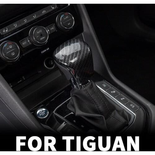 Carbon fiber decoration gearshift gear head decoration in the car Accessories For VW Volkswagen Tiguan mk2 201617 2018 2019 2020