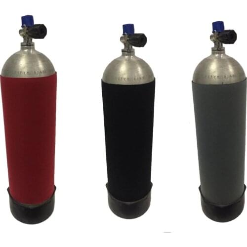 Universal Scuba Diving 12L Tank Gas Cylinder Bottle Neoprene Cover Protective Sleeve Gear Accessories Black/Red/Gray