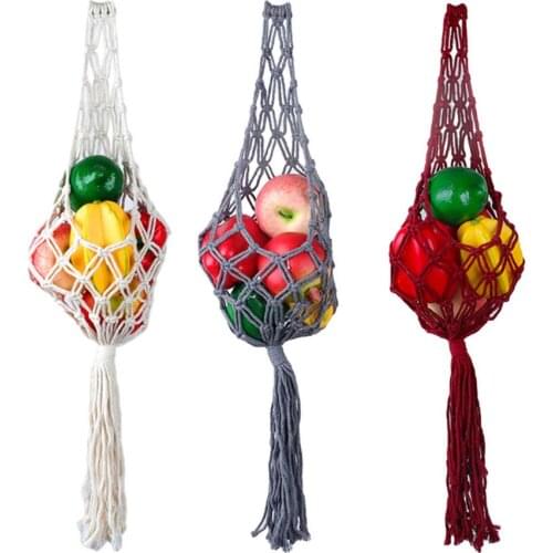 Hanging Fruit Basket Kitchen Fruits Mesh Bag Food Container Storage Organizer For Groceries Vegetable Sorting Shopping Bag
