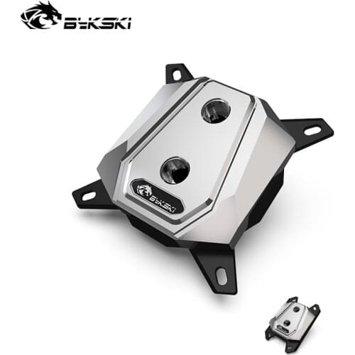 BYKSKI CPU Watercooler For AMD AM3 AM4 Ryzen3/5/7 X470 ,INTEL LGA 1150 1151 1155 1156 X99 X299 Platform,Metal Edition