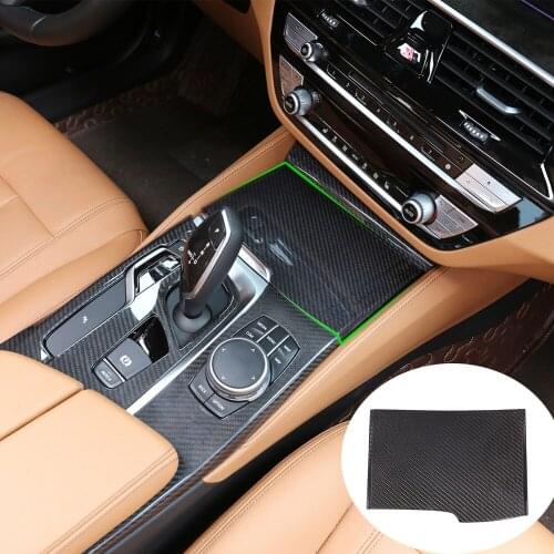 1pcs Real Carbon Fiber Stickers Car Cup Seat Cover Frame Trim for BMW New 5 Series G30 G38 2017 2018 LHD Vehicles Accessories