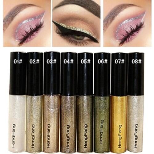 1pcs Professional Glitter Shiny Eyeliners 8 Colors Liquid Eye Liner Waterproof Cosmetics for Women Pigment Cheap Makeup Tools