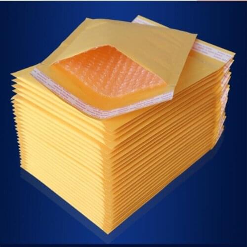 100pcs Many Sizes Yellow Kraft Bubble Mailing Envelope Bags Bubble Mailers Padded Envelopes Packaging Shipping Bags