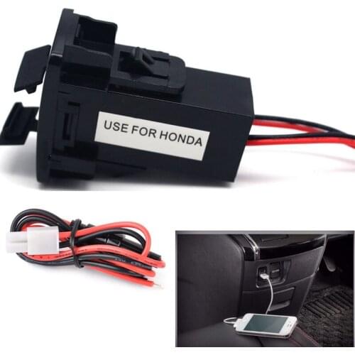12V Dual USB Port Socket Adapter 5V 2.1A Car Charger Power for Honda Acura CL EL MDX NSX RLX SLX Integra Legend