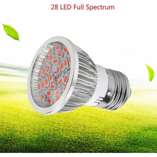 28 LED Plant Grow Light Growth Lamp Bulbs Full Spectrum For Hydroponics System Growing Lights Greenhouse Garden Flower Vegetable