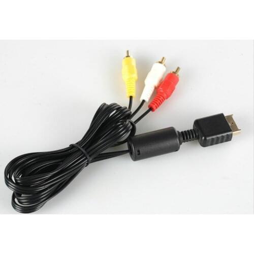 50pcs/lot Games Audio Video AV Cable to 3 RCA For Sony PS2 PS3 for PlayStation SYSTEM for PS2 Game Console TV