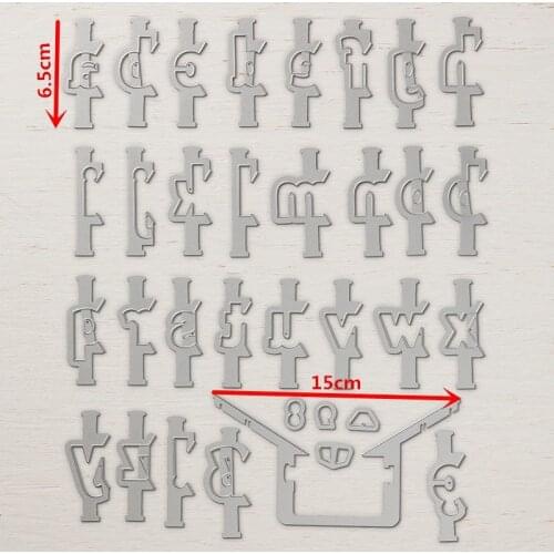6.5cm Height Up Layering Alphabets ABC Big Metal Cutting Dies For DIY Scrapbooking Embossing Cards Decorative Crafts New 2018