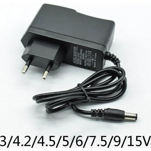 AC 110-240V DC 3V 4.2V 4.5V 6V 7.5V 9V 15V for 1A LED light strip Universa adapter AC / DC Converter power supply 5.5*2.5/2.1mm