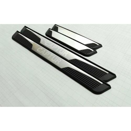 Car Accessories For Renault Captur 2015 2016- 2018 2019 External Door Sill Cover Strip Scuff Plates Door Entry Guard Protector