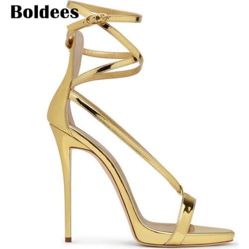 Fashion Summer Women High Heels Sandals 12cm Sexy Stripper Shoes Party Pumps Shoes Women Gladiator Sandals Zapatos Muje