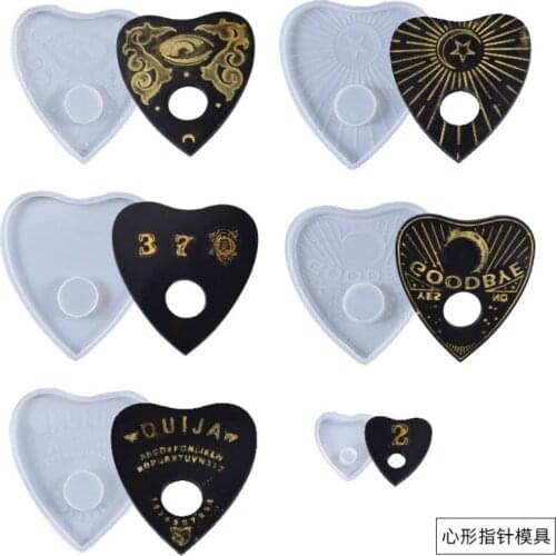 1 Piece Heart Board Pendant Silicone Resin Casting Molds Keychain Necklace Mold Jewelry Making Tools Art Crafts