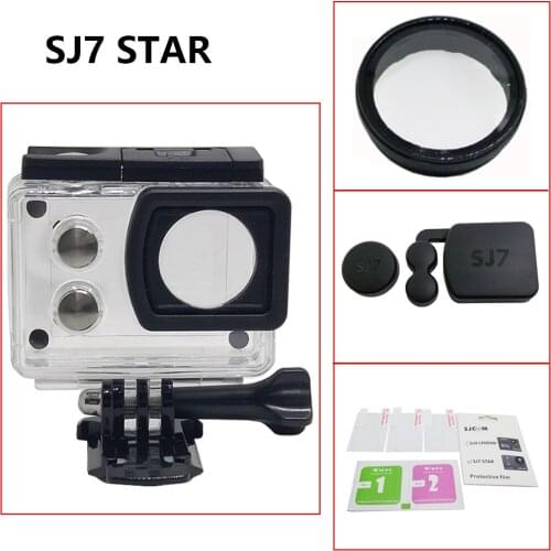 Applicable to SJCAM SJ7 accessories UV filter glass lens + lens cap SJ7 star waterproof shell underwater 30M diving shell