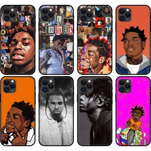 Black tpu case for iphone 5 5s se 2020 6 6s 7 8 plus x 10 XR XS 11 12 mini pro MAX back cover Rapper Kodak