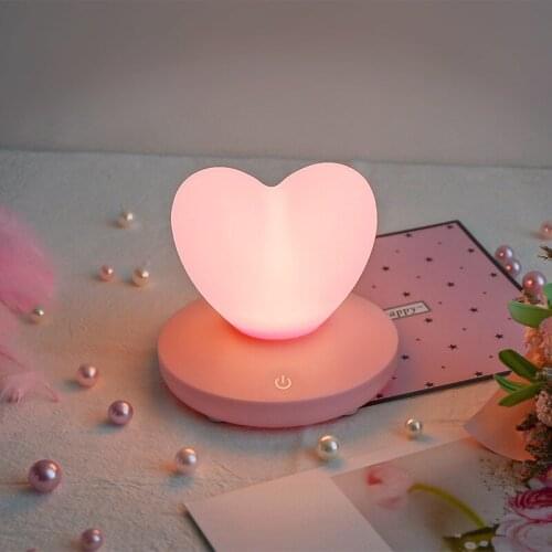 Smart Home Night Light Usb Rechargeable Silicone Led Eye Protection Desktop Decorate Lights Remote Control Recording Table Lamps