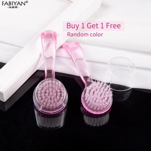 Nail Art Dust Clean Cleaning Washing Plastic Handle Brush Care Salon DIY Manicure Pedicure Tools