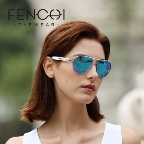FENCHI Sunglasses Women Driving Pilot Design luxury brand pink mirror trendy Sun glasses oculos de grau feminino Zonnebril Dames