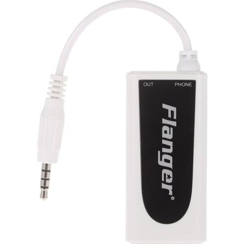 Flanger FC-21 Guitar Converter Electric Guitar Bass Mobile Phone Tablet Adapter White Compatible for Android Guitar Accessories