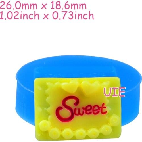GYL054U 26.0mm x 18.6mm Square Cake Silicone Mold Fondant Cake Decoration Candy Resin Clay Earrings Necklace Craft Soap Candle