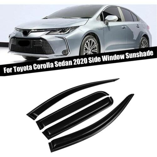 For Toyota Corolla 2019 2020 2021+ Sedan Window Visor Rain Sun Smoke Guard Deflector Shade Awning Shelter Trim Cover