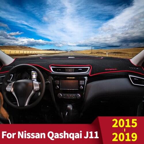 Car Dashboard Cover Mat Sun Shade Pad Instrument Panel Carpets For Nissan Qashqai J11 2014-2016 2017 2018 2019 2020 Accessories