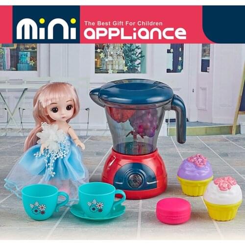 Mini Juicer Toys Cute Little Dolls Electric Sewing Machine With Lights And Sound Simulated Furniture Children Pretend Play Toys
