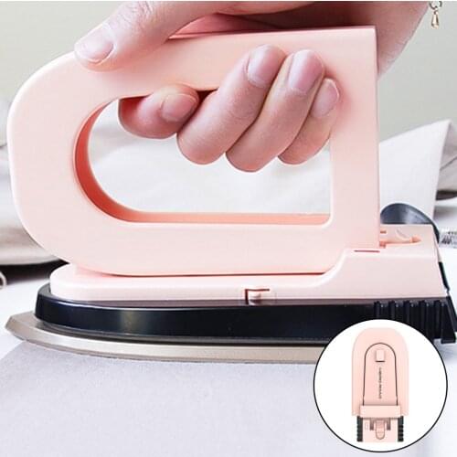Mini Heat Press Machine Mini Iron Heat Transfer Machine Portable Heat Press Machine for T-Shirt Shoe Bag (Pink)