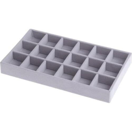 Fashion Portable Velvet Jewelry Ring Jewelry Display Organizer Box Tray Holder Earring Jewelry Storage Case Showcase