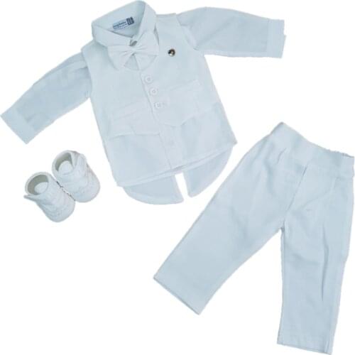 Pugi male baby three-button mevlüt team 0-3 month & palmgren-3-6 month