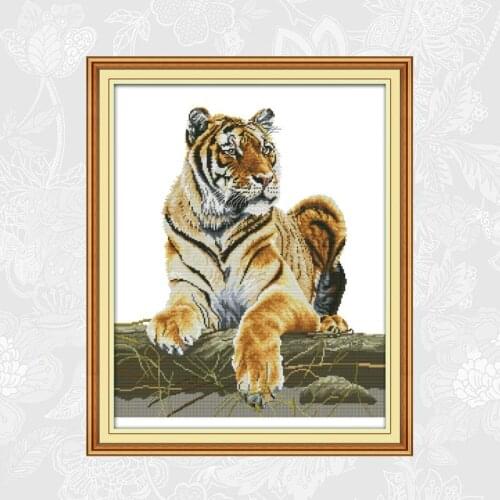 Tiger Cross-stitch Kits 11CT 14CT DIY Handmade Needlework Chinese Cross Stitch Set Printed On Canvas Embroidery Crafts