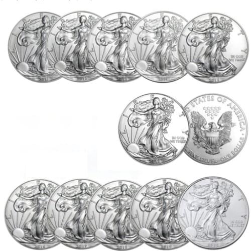 New 2011--2021 United Statue Of Liberty Challenge Coin 1 Oz Fine Silver Collectibles America Coins New Year Gift Fine Collection