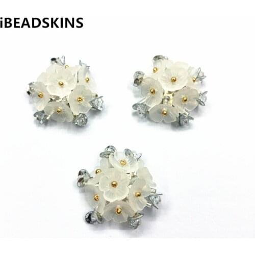 New arrival! 26mm 20pcs clear color Hand made Weave Flower for Earrings parts,Hairpin Accessories,hand Made Jewelry DIY