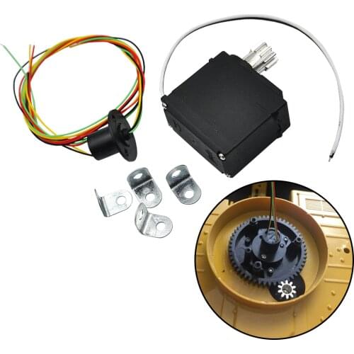 Upgrade Metal Drive Gear with Rotary Motor Set for HUINA 1550 15CH 2.4G 1:14 RC Excavator Parts