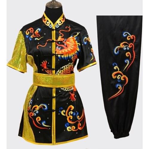 Wushu Clothing Wushu Costume Dragon Embroider Kung Fu Uniform Clothe Martial Arts Uniform Chinese Warrior Costume Exercise 12457