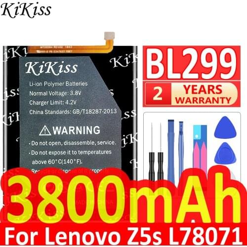 Original KiKiss 3300mAh BL299 Battery For Lenovo Z5s L78071 6.3 Inch Z5 s BL 299 BL-299 Battery + Tools