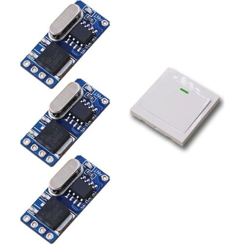 RF Wireless Remote Controller DC 3.5v 3.7v 5v 6v 7.4v 8.4v 9v 12V Mini Relay Receiver Switch Wall Transmitter 315/433Mhz