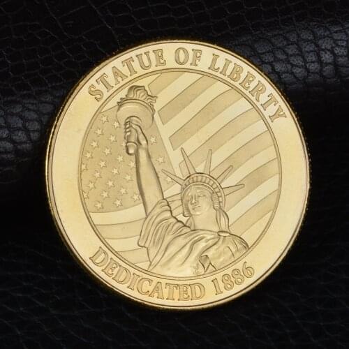 Since 1886 The U.S. Statue Of Liberty And The Brooklyn Bridge Are In The Same Metal Collectible Coin