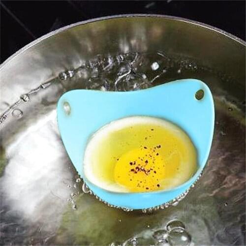 High Temperature Silicone Egg Boiler Warm Creative Silica Gel Egg Cooker Poacher Egg Steamer Egg Holder Egg Mold 4 colors