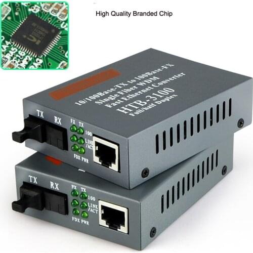 High Quality 10/100Mbps Ethernet to Fiber Optic Media Converters for IP camera, Singlemode Sinlge fiber ,Working distance 25Km