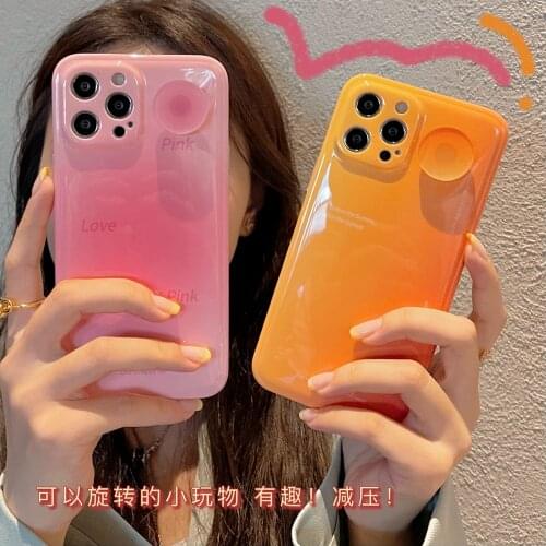 3D Whirligig Gradient Protection Phone Cases for iPhone 12 Pro Max 11 pro max X XS XR 7 8 Plus 12mini Release Stress Cover