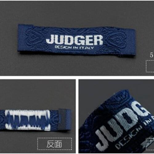 ZeQi Custom clothing tags garment labels custom woven labels for clothing brand name labels logo woven tags