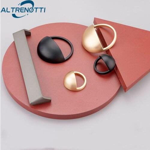 Cabinet Furniture Handle Gold Gray Black Wardrobe Kitchen Door Pull Simple Modern Drawer Cupboard Closet Creative Knob Hardware