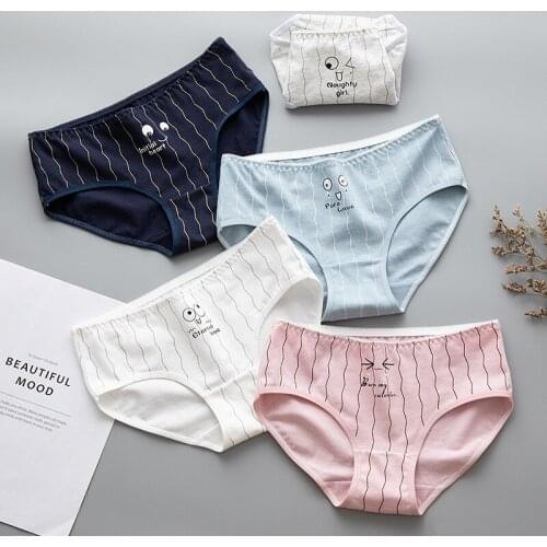 1Pcs Womens Panties Sexy Underwear Cotton Shorts Print Briefs For Girls Ladies Lingerie Pantys Underpants Panties For Women
