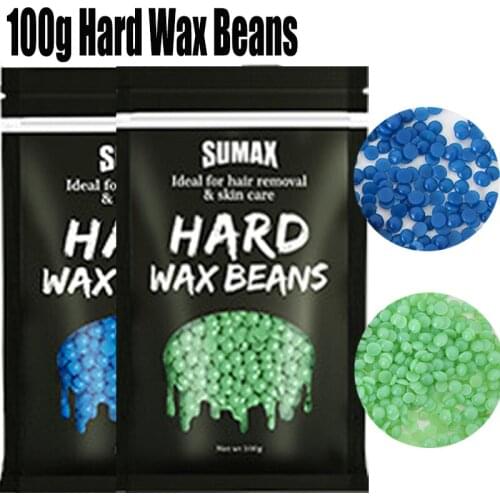 100g/Bag Hard Wax Beans No Strip Depilatory Hot Film Wax Pellet Waxing Bikini Face Legs Body Hair Removal Bean for Women Men