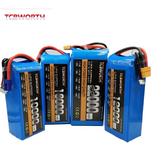 11.1V 14.8V 18.5V 22.2V RC LiPo Battery 2S 3S 4S 5S 6S 10000 12000 16000 22000mAh Batteries For RC Drone Quadrotor Airplane Car