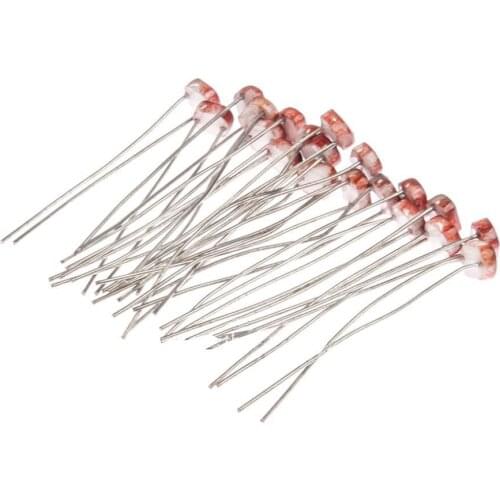 20pcs 5528 Light Dependent Resistor LDR 5MM Photoresistor resistor retail Photoconductive resistance for arduino photoresistor