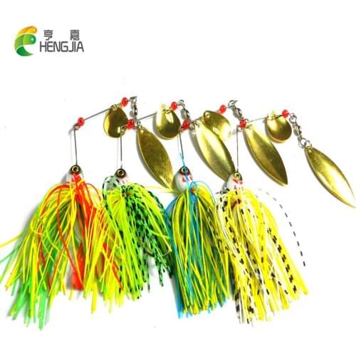 4pcs HENGJIA 20.5g fishing lure pesca fishing tackle hard spinnerbaits spoon lure isca artificiais 3d superficie 2016 buzz bait